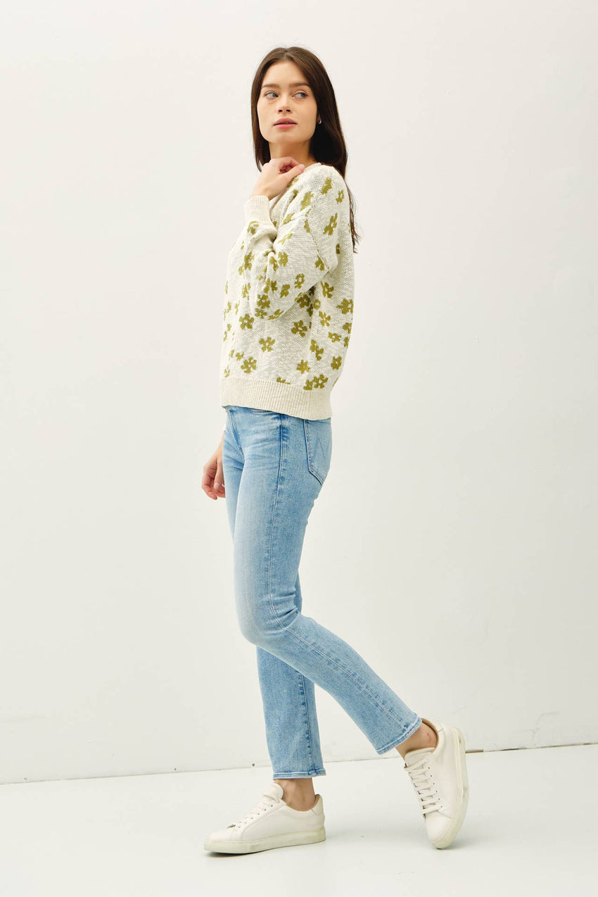 Floral Sweater Top