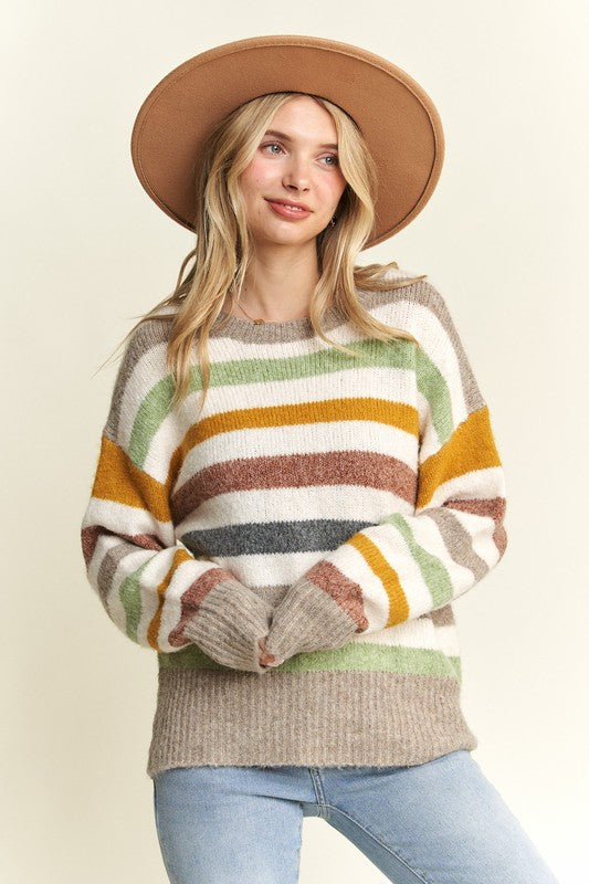 Multi Color Stripe Sweater