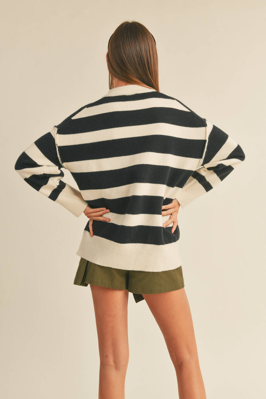 Color Blocked Sweater Top