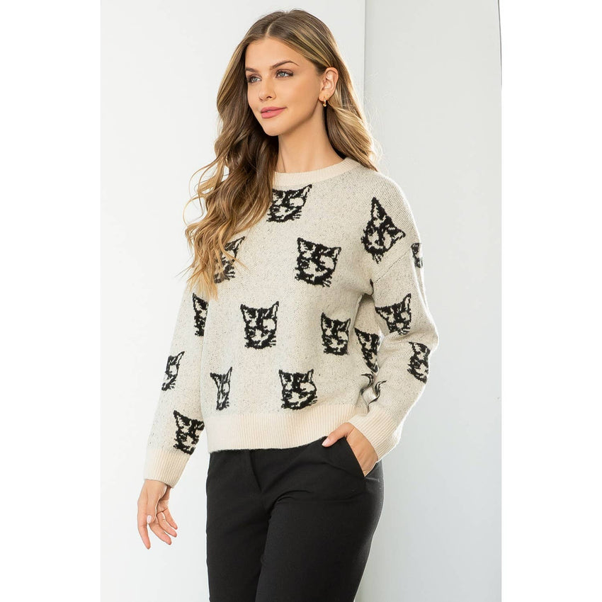 Cat Pattern Sweater