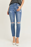 HR distressed relaxed fit skinny jeans