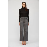 Super High Wide Leg - Washed Grey