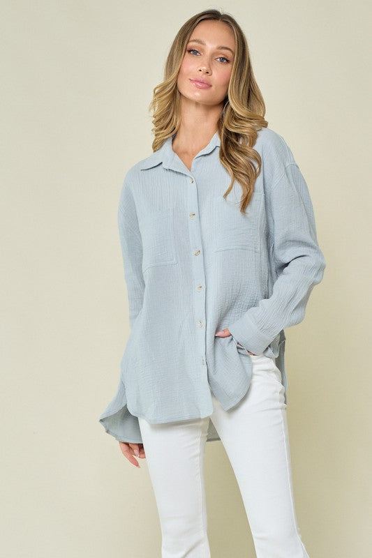 Gauze Button Shirt