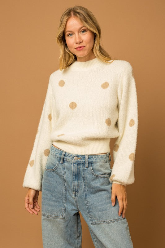 Polkadot Crop Sweater