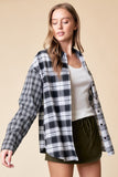 Contrast Plaid Button Up