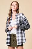 Contrast Plaid Button Up