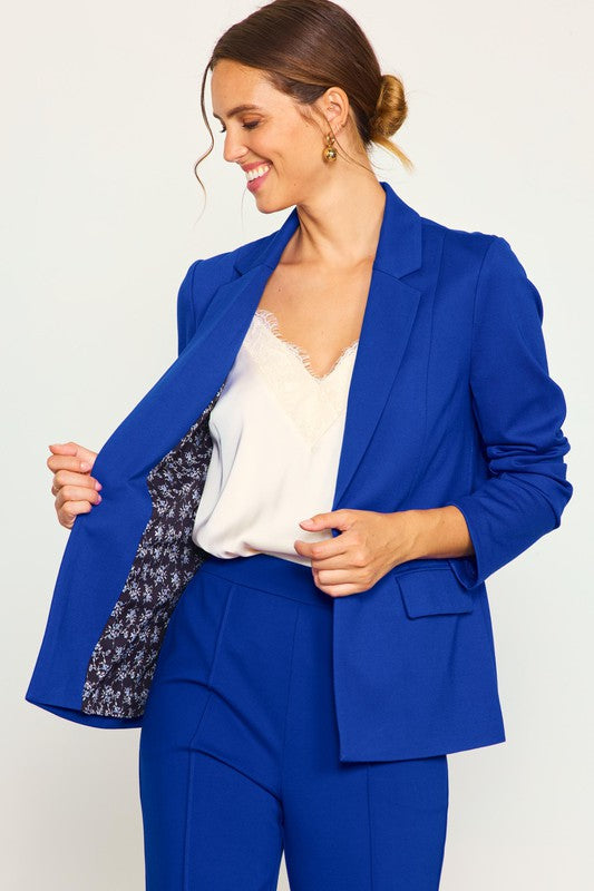 Knit Long Sleeve Blazer