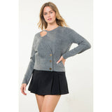 Side Wrap Knit Sweater