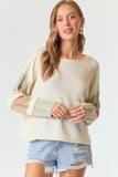 Stripe Sleeve Sweater Top