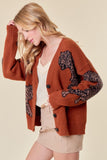 Tiger Print Sweater Cardigan