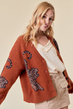 Tiger Print Sweater Cardigan