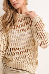 Reyna Fishnet Long Sleeve Sweater