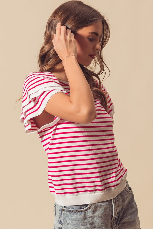 Stripe Lightweight Sweater Top