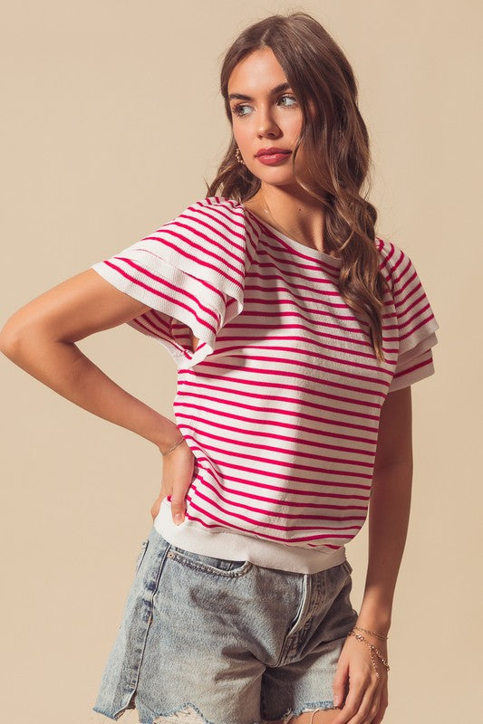 Stripe Lightweight Sweater Top