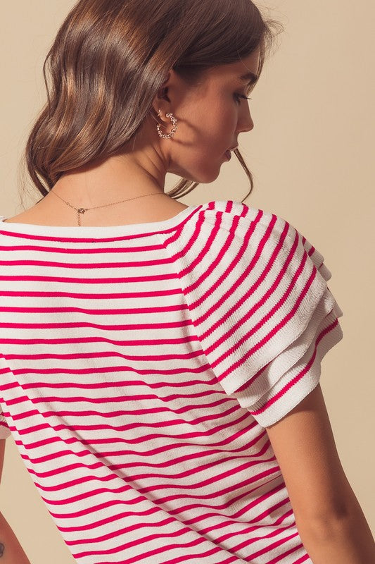 Stripe Lightweight Sweater Top