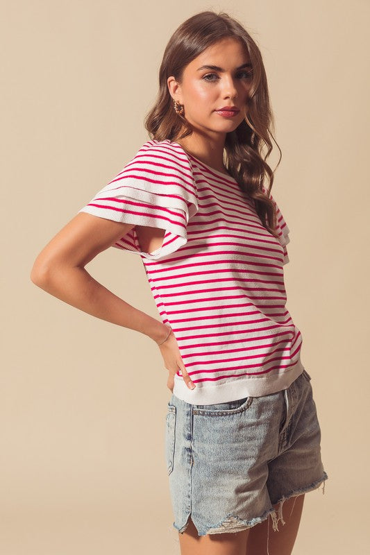 Stripe Lightweight Sweater Top