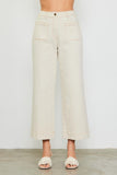 Cotton Twill Crop Pants