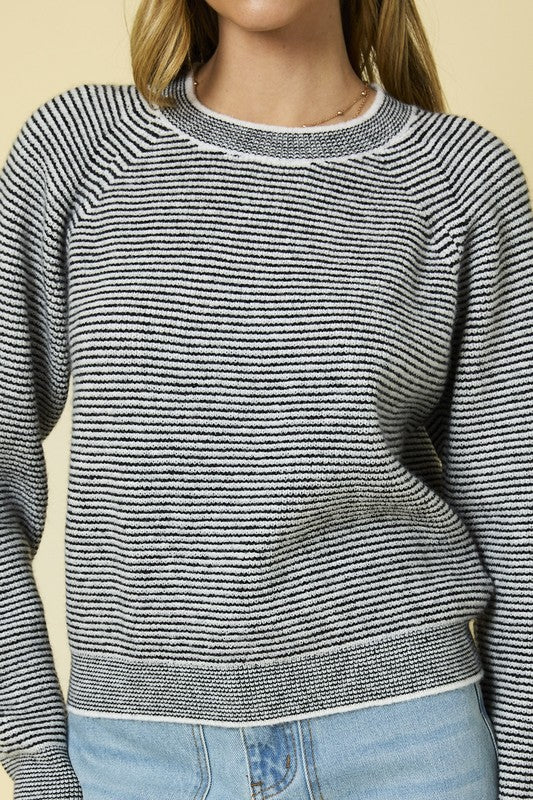 Long Sleeve Stripe Sweater Top