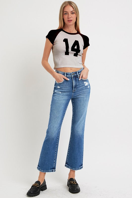 Tummy Control High Rise Crop Bootcut