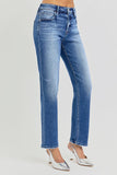 Mid Rise Ankle Tapered Jeans