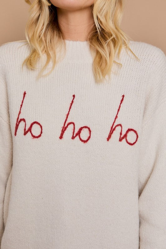 Ho Ho Ho Holiday Sweater