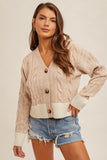 V-Neck Button Down Cardigan