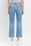 High Rise Ankle Straight Jeans