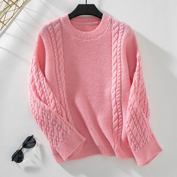 Twist Knit Sweater Pullover