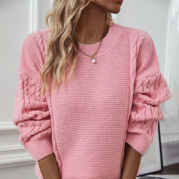 Twist Knit Sweater Pullover