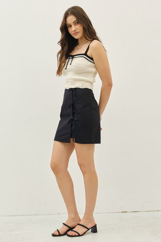 Mini Skirt with Bow Details