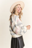 Puff Sleeve Stripe Sweater Top