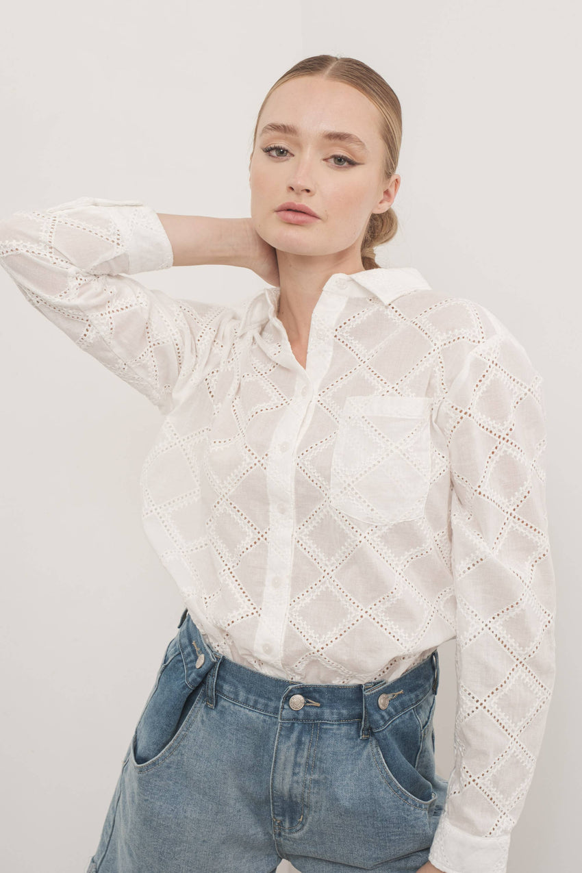 Collared Embroidery Shirts