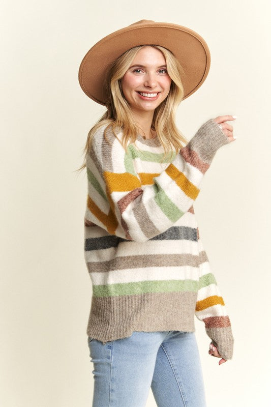 Multi Color Stripe Sweater