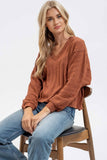 V Neck Long Sleeve Top