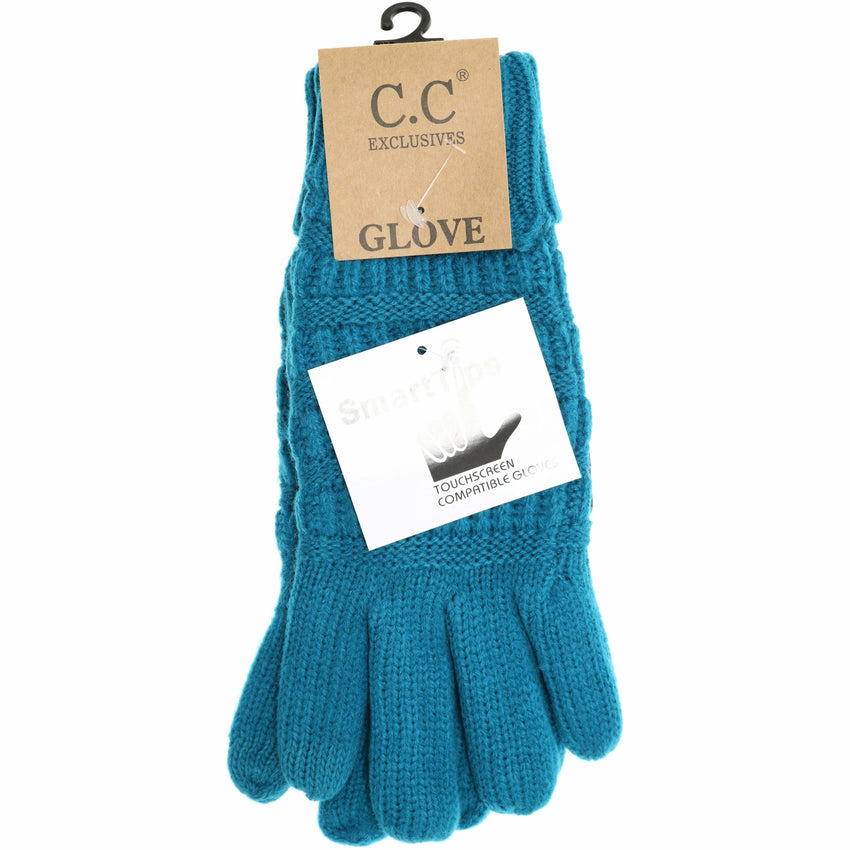 Knit CC Gloves with Lining G25: Dark Grey