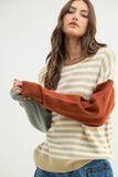 Colorblock Striped Sweater