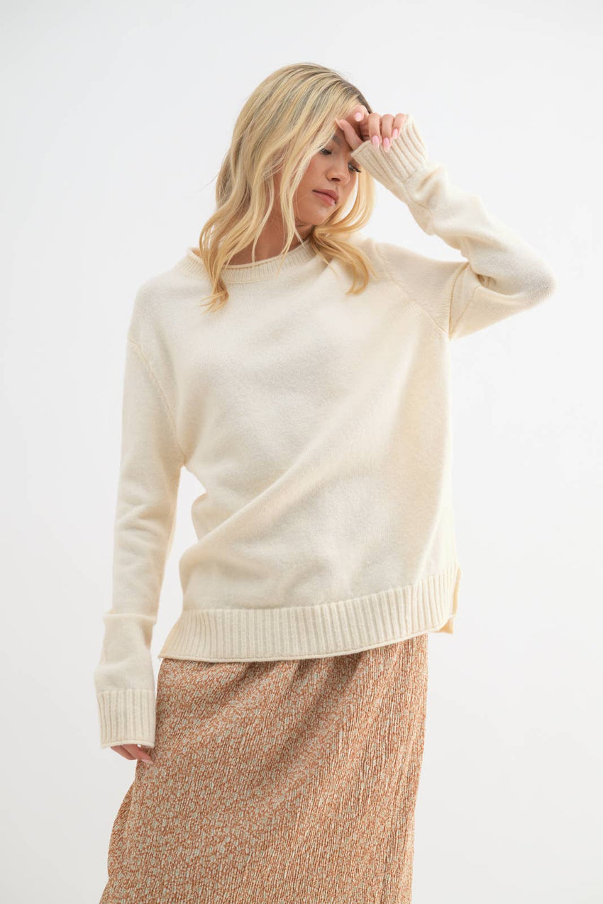 Ribbed Band Detail Sweater