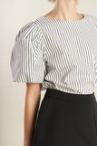 Puff Sleeve Striped Blouse