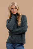 Wool Blend Turtleneck Sweater