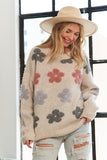 Puff Flower Sweater