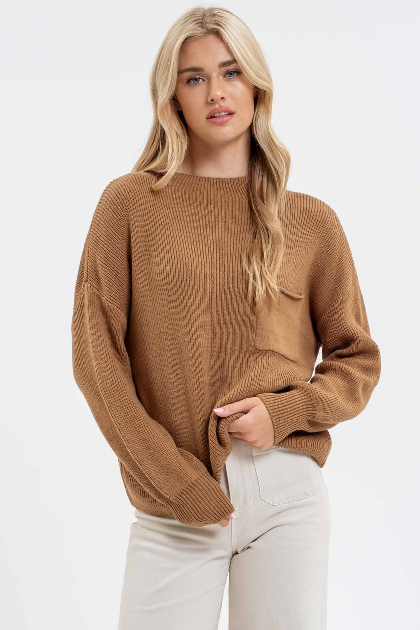 Funnel Neckline Sweater