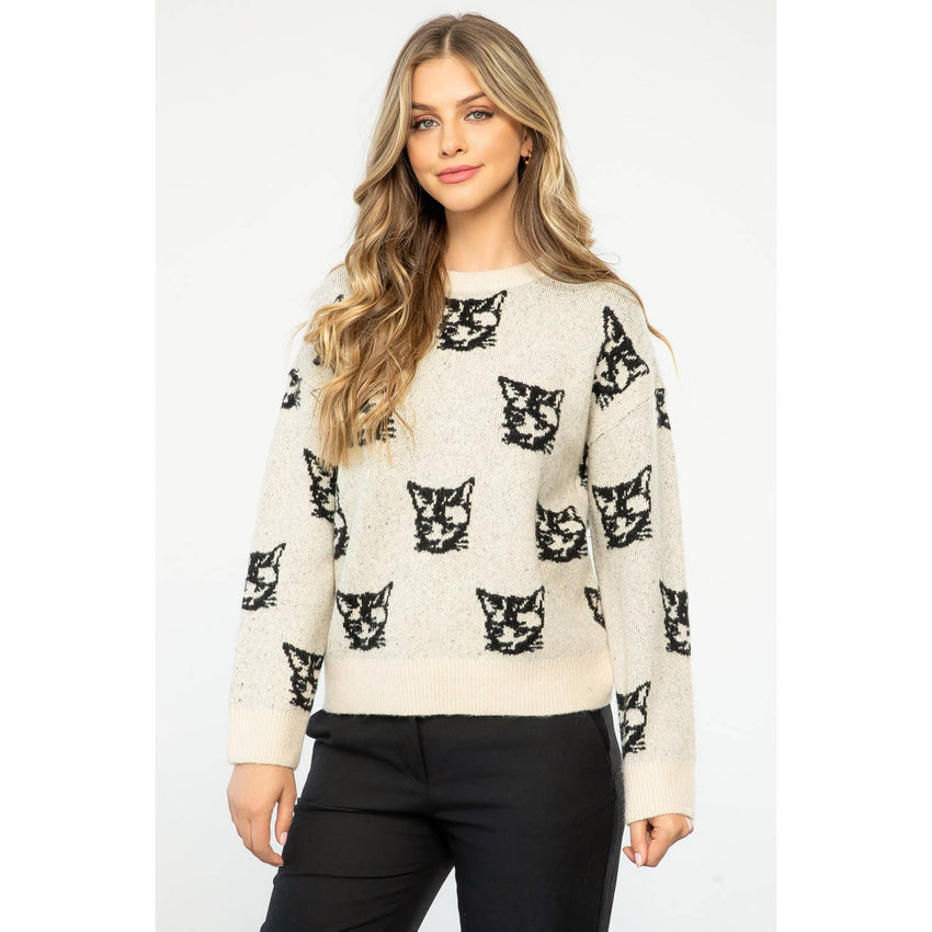 Cat Pattern Sweater