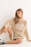 Reyna Fishnet Long Sleeve Sweater