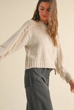 Fringe Detail Sweater Top