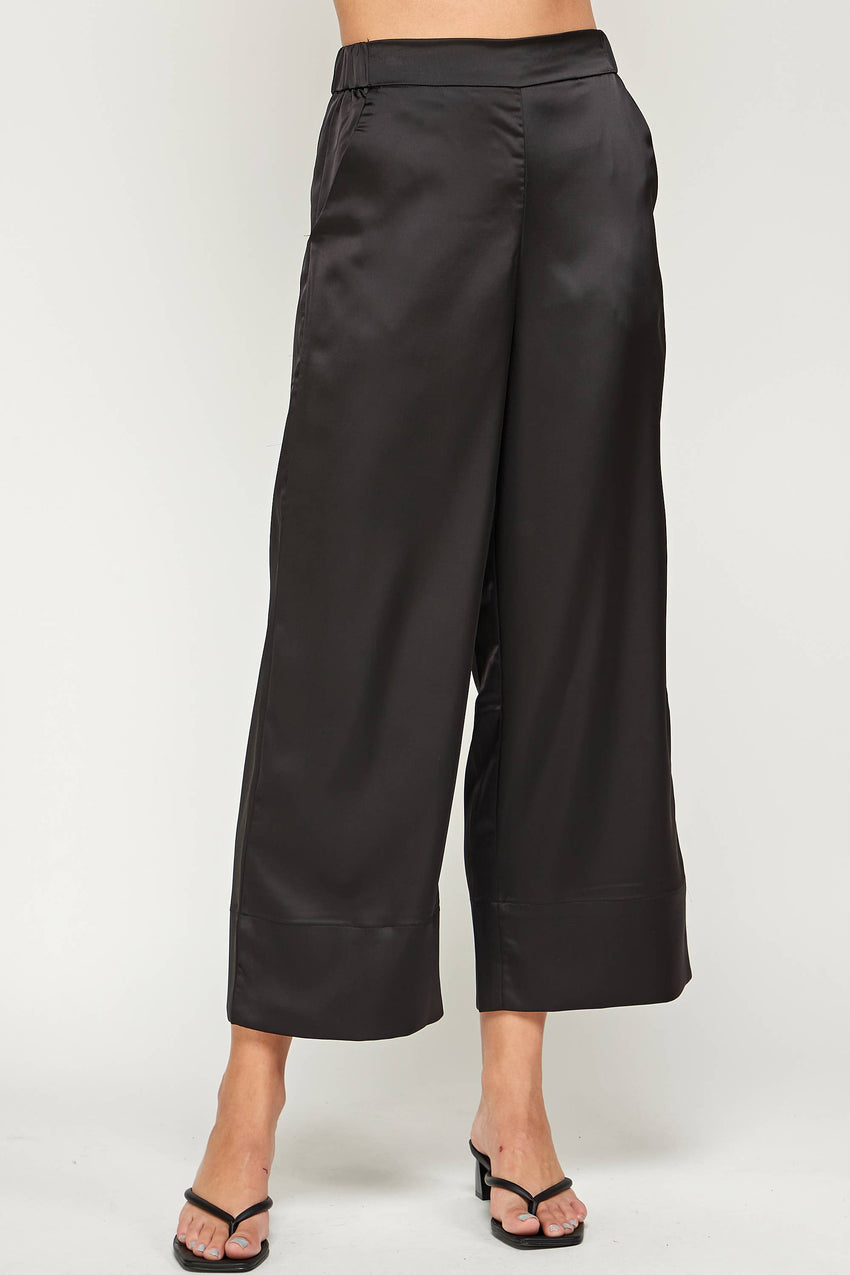 Satin Straight Pants