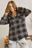 Relaxed Button Down Plaid Shirt