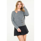 Side Wrap Knit Sweater