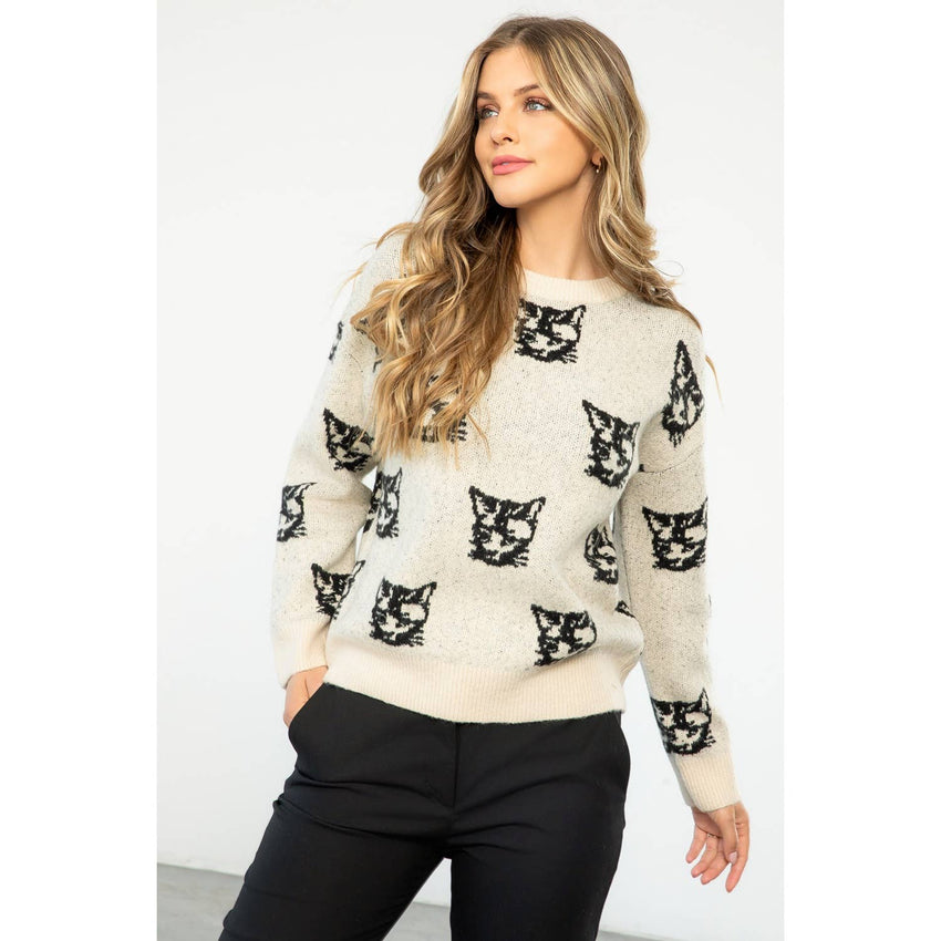 Cat Pattern Sweater