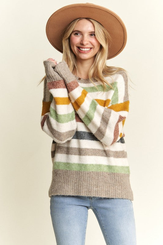 Multi Color Stripe Sweater