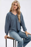 V Neck Long Sleeve Top